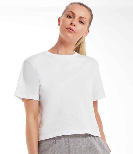 Mantis Ladies Cropped Heavy T-Shirt - WHI - S